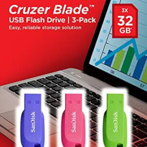 Sandisk Cruzer Blade 3x 32GB unidad flash USB USB tipo A 2.0 Azul