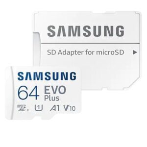 Tarjeta de Memoria Samsung EVO Plus 2021 64GB microSD XC con Adaptador/ Clase 10/ 130MBs 8806092411142 MB-MC64KA/EU SAM-MICROSD EVO P 2021 64GB
