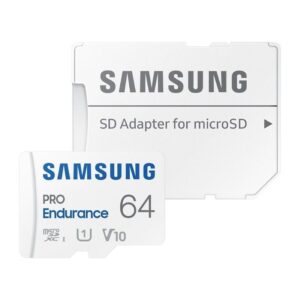 Tarjeta de Memoria Samsung Pro Endurance 64GB microSD XC con Adaptador/ Clase 10/ 100MBs 8806092767249 MB-MJ64KA/EU SAM-MICROSD P END 64GB