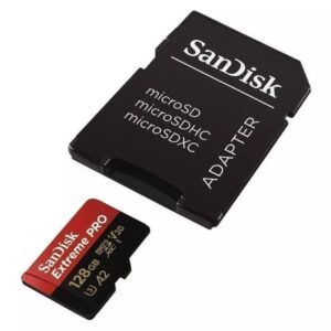 Tarjeta de Memoria SanDisk Extreme Pro 128GB microSD XC UHS-I con Adaptador/ Clase 10/ 200MBs 619659188528 SDSQXCD-128G-GN6MA SND-MICROSD EXT PRO 128GB V2
