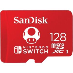 Tarjeta de Memoria SanDisk Nintendo Switch 128GB microSD XC UHS-I/ Clase 10/ 100MBs 619659171520 SDSQXAO-128G-GNCZN SND-MICROSD NIN SW ST 128G