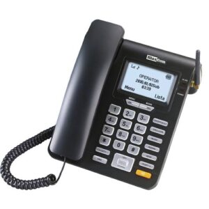 5908235974033 MM28D-BLACK MAXCOM TELEFONO FIJO MM28D 2G SIM BLACK (NO RJ11).