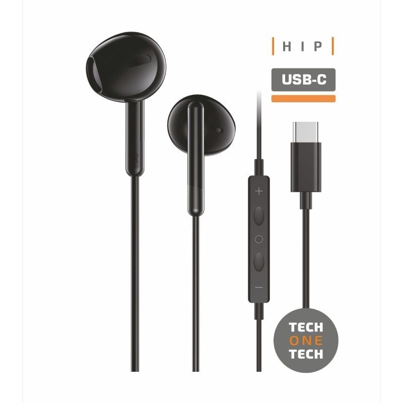 Auriculares Intrauditivos Tech One Tech earTECH TEC1302/ con Micrófono/ USB Tipo-C/ Negros 8436546594284 TEC1302 TOT-AUR TEC1302