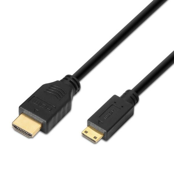 Cable HDMI Aisens A119-0114/ HDMI Macho - Mini HDMI Macho/ Hasta 10W/ 720Mbps/ 1.8m/ Negro 8436574701135 A119-0114 AIS-CAB A119-0114