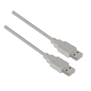 Cable USB 2.0 Aisens A101-0022/ USB Macho - USB Macho/ Hasta 2.5W/ 60Mbps/ 2m/ Beige 8436574700213 A101-0022 AIS-CAB A101-0022