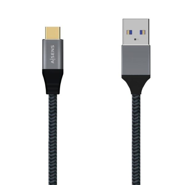 Cable USB 3.1 Tipo-C Aisens A107-0632/ USB Tipo-C Macho - USB Macho/ Hasta 27W/ 1250Mbps/ 1.5m/ Gris 8436574707267 A107-0632 AIS-CAB A107-0632