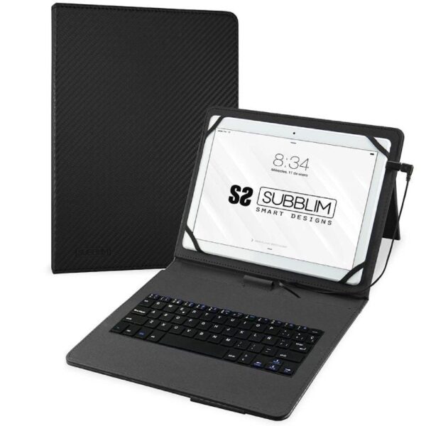 Funda con Teclado Subblim Keytab Pro USB para Tablets de 10.1"-11"/ Negra 8436586741020 SUB-KT1-USB001 SUB-FUNDA KT1-USB001