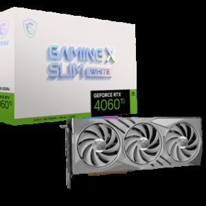 MSI GeForce RTX 4060 Ti GAMING X SLIM WHITE 16G NVIDIA 16 GB GDDR6 4711377121996 | P/N: 912-V517-001 | Ref. Artículo: 1370907