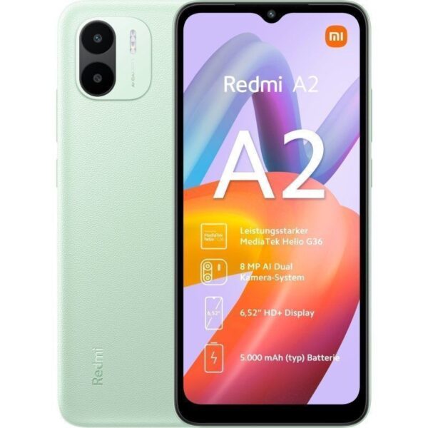 Smartphone Xiaomi Redmi A2 3GB/ 64GB/ 6.52"/ Verde Claro 6941812743089 MZB0EZPEU XIA-SP REDMI A2 3-64 GREE