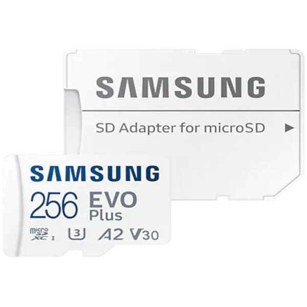 Tarjeta de Memoria Samsung EVO Plus 2023 256GB microSD XC con Adaptador/ Clase 10/ 160MBs 8806095420127 MB-MC256SA/EU SAM-MICROSD EVO P 2023 256GB