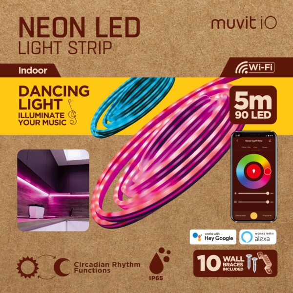 Tira led muvit io neon wifi rgb 5m - Imagen 2