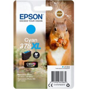 8715946645865 | P/N: C13T37924010 | Cod. Artículo: T3792 Cartucho tinta epson c13t37924010 singlepack cian 378xl claria photo hd ink ardilla