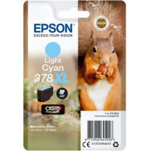 8715946645926 | P/N: C13T37954010 | Cod. Artículo: T3795 Cartucho tinta epson c13t37954010 singlepack light cyan 378xl claria photo hd ink ardilla