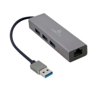 ADAPTADOR DE RED GEMBIRD USB AM GIGABIT CON HUB DE 3 PUERTOS USB 3.0 8716309120531 A-AMU3-LAN-01