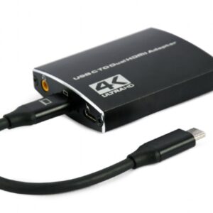ADAPTADOR USB-C A DOBLE HDMI 4K 60HZ NEGRO 8716309124447 A-CM-HDMIF2-01