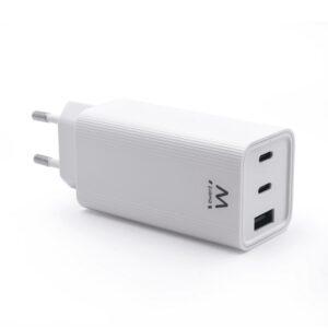 CARGADOR EWENT USB-C AC PD 2 PUERTOS USB-C Y 1 USB-A QC3.0 (65 W) BLANCO 8052101430943 EW1323