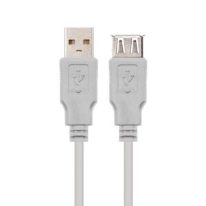 Cable Alargador USB 2.0 Nanocable 10.01.0202/ USB Macho - USB Hembra/ 1m/ Beige 8433281001992 10.01.0202 NAN-CAB 10 01 0202