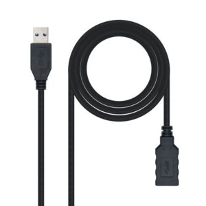 Cable Alargador USB 3.0 Nanocable 10.01.0903-BK/ USB Macho - / USB Hembra/ 3m/ Negro 8433281008106 10.01.0903-BK NAN-CAB 10 01 0903-BK