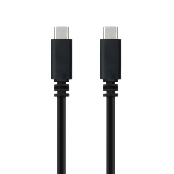 Cable USB 2.0 Tipo-C Nanocable 10.01.2301-L150/ USB Tipo-C Macho - USB Tipo-C Macho/ 480Mbps/ 1.5m/ Negro 8433281014442 10.01.2301-L150 NAN-CAB 10 01 2301-L150