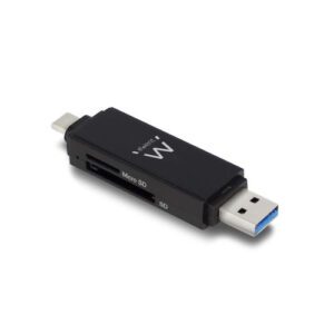 LECTOR TARJETAS EWENT EW1075 USB3.2 CONECTOR USB-C/USB-A 8054392612558 P/N: EW1075 | Ref. Artículo: EW1075