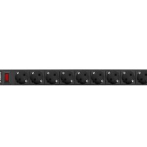 REGLETA LANBERG 1U 16A 9X SCHUKO RACK 19" 3M NEGRO 5901969428261 PDU-09F-0300-BK