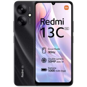 Smartphone Xiaomi Redmi 13C 4GB/ 128GB/ 6.74"/ 5G/ Negro 6941812776049 REDMI 13C 5G 4-128 BK XIA-SP REDMI 13C 5G 4-128 BK