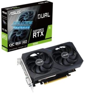 Tarjeta Gráfica Asus Dual GeForce RTX 3050 V2 OC/ 8GB GDDR6 4711081772453 90YV0GH6-M0NA00 ASU-GF RTX3050 D V2 OC 8G