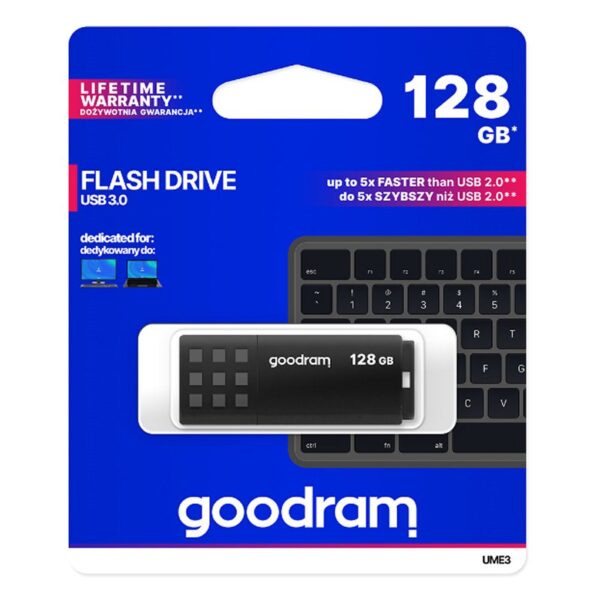 Memoria usb 3.0 goodram 128gb ume3 negro - Imagen 4