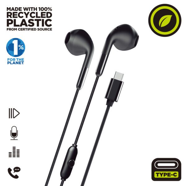 8426801170612 | P/N: MCHPH0008 | Cod. Artículo: DSP0000022125 Auriculares muvit e58 usb tipo c negro