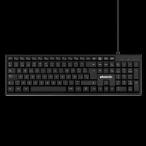 8436583236369 | P/N: K100B | Cod. Artículo: DSP0000015428 Phoenix k100 teclado multimedia usb negro qwerty oficina