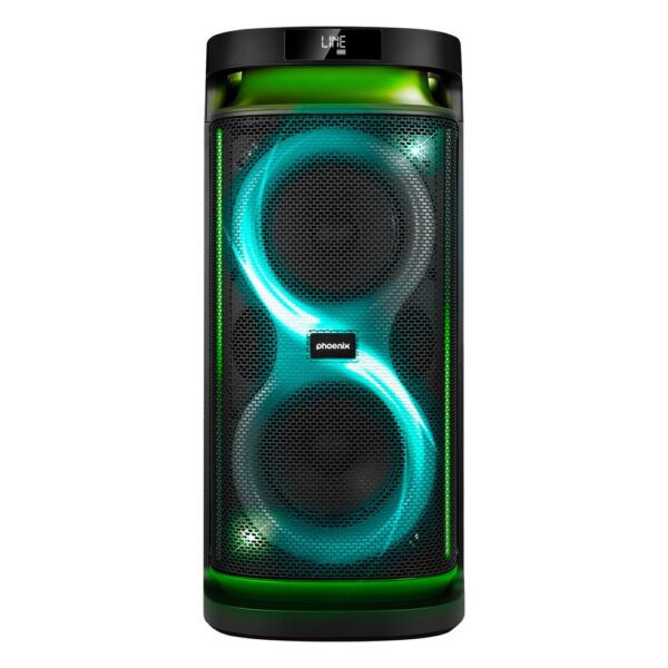 Altavoz rumbleboss phoenix 80w rms batería 4000 mah función karaoke 2 microfonos inalambricos incluidos - Imagen 4