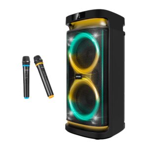 8436583238448 | P/N: RUMBLEBOSS | Cod. Artículo: DSP0000026295 Altavoz rumbleboss phoenix 80w rms batería 4000 mah función karaoke 2 microfonos inalambricos incluidos