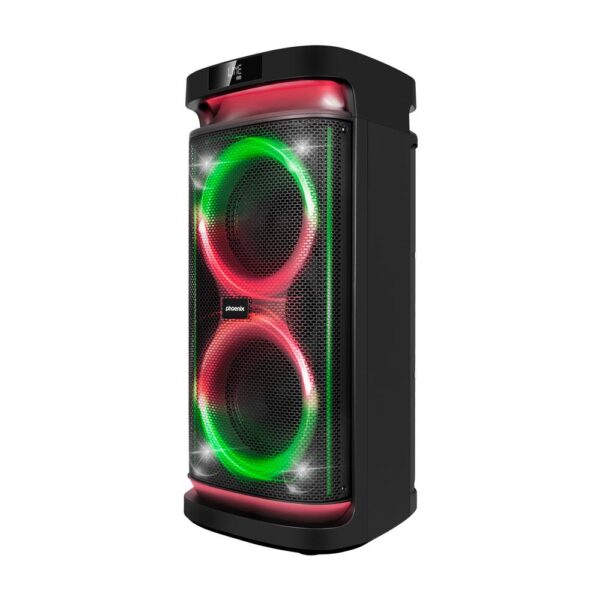 Altavoz rumbleboss phoenix 80w rms batería 4000 mah función karaoke 2 microfonos inalambricos incluidos - Imagen 6