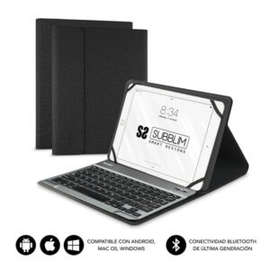 8436586741075 | P/N: SUB-KT2-BT0001 | Cod. Artículo: DSP0000021659 Funda + teclado subblim para teclado 10.1pulgadas negro