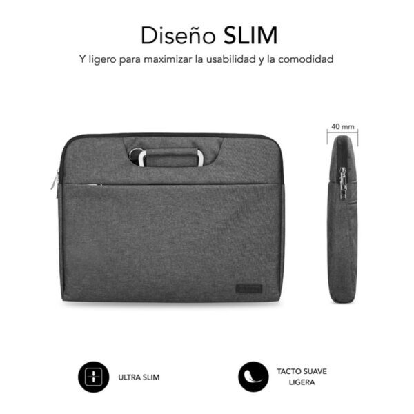 Funda subblim business laptop sleeve para portatil 15.6pulgadas gris - Imagen 2