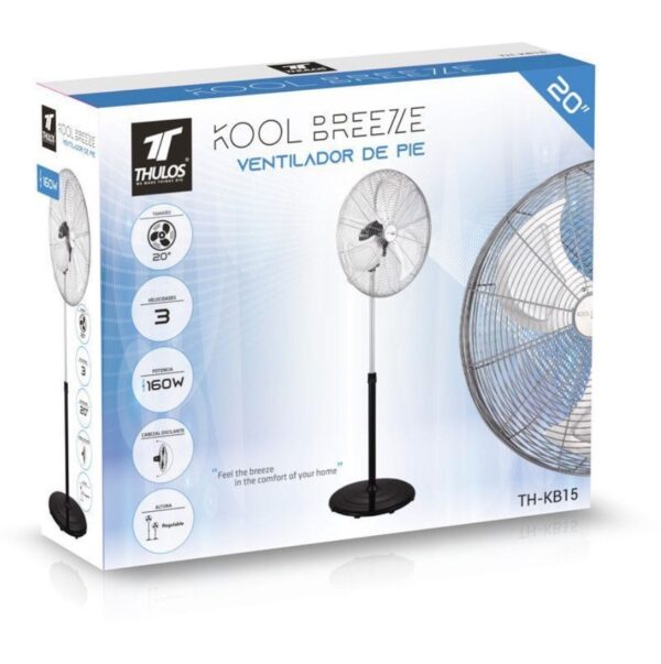 Ventilador de pie thulos th - kb15 50 cm - regulable hasta 1.42m - 160w - Imagen 2