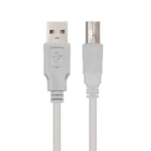 Cable USB 2.0 Impresora Nanocable 10.01.0104/ USB Tipo-B Macho - USB Macho/ 3m/ Beige 8433281000421 10.01.0104 NAN-CAB 10 01 0104