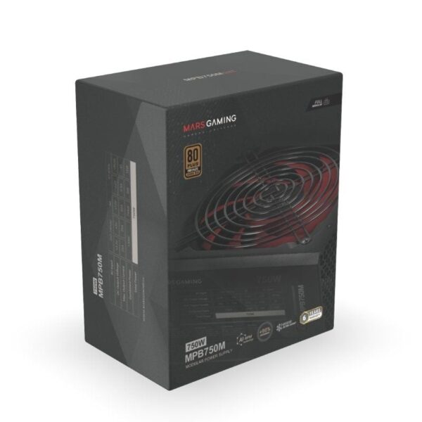 Fuente de Alimentación Mars Gaming MPB750M/ 750W/ Ventilador 14cm/ 80 Plus Bronze - Imagen 5