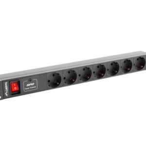 REGLETA LANBERG 1U 16A RACK 19 7X SOCKET NEGRO 2M 5901969414479 PDU-07F-0200-BK