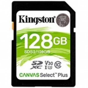 0740617298055 | P/N: SDS2/128GB | Cod. Artículo: DSP0000003396 Memoria sdxc 128gb kingston canvas select plus uhs - i u3 - cl10 - r: 100mb - s  w:85mb - s