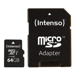 4034303022366 | P/N: 3433490 | Cod. Artículo: DSP0000008040 Tarjeta micro sd intenso 64gb uhs - i cl10 pro + adaptador sd