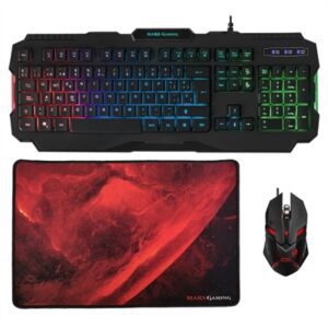 4713105961812 | P/N: MCP118 | Cod. Artículo: DSP0000008837 Kit teclado + mouse raton mars gaming mcp118 alfombrilla rainbow