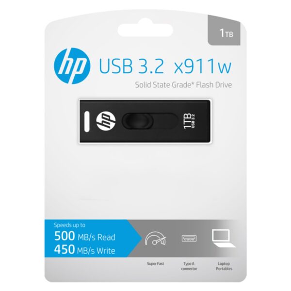 Memoria usb 3.2 hp x911w 1tb negro - Imagen 4