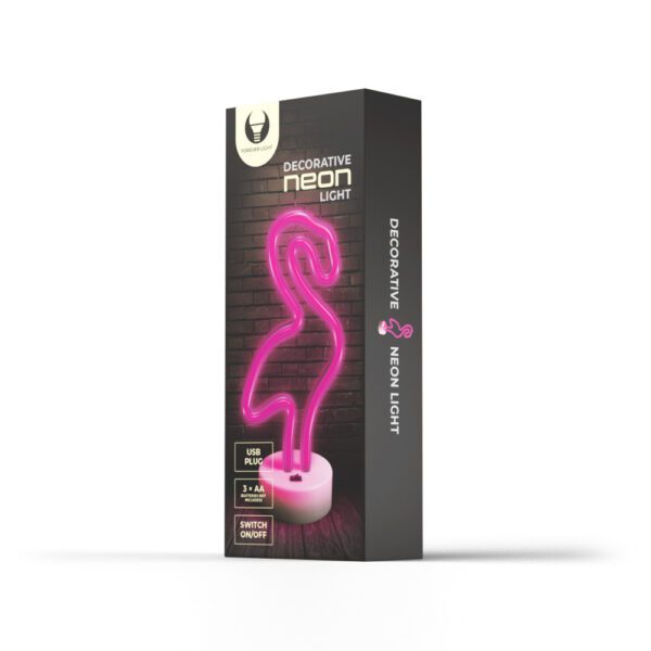 Lampara forever neon led on a stand flamingo pink - Imagen 2