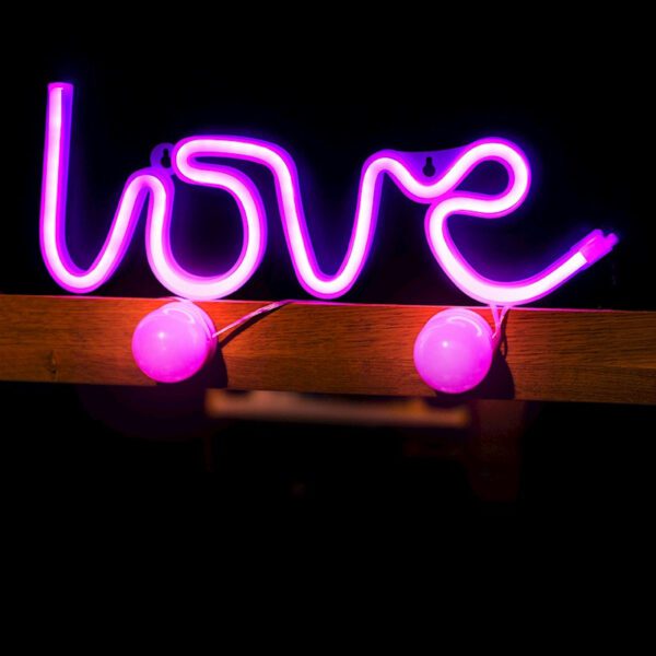 Lampara forever neon led love pink - Imagen 5