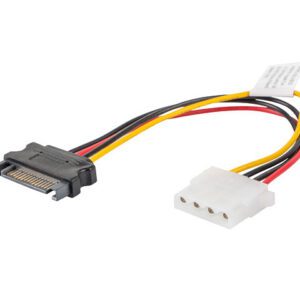 5901969413182 | P/N: CA-SAHD-10CU-0015 | Cod. Artículo: DSP0000001236 Cable alimentacion lanberg molex hembra -  sata macho 15cm