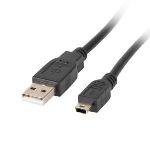 5901969413618 | P/N: CA-USBK-11CC-0018-BK | Cod. Artículo: DSP0000001257 Cable usb lanberg 2.0 macho - mini usb macho ferrita 1.8m negro