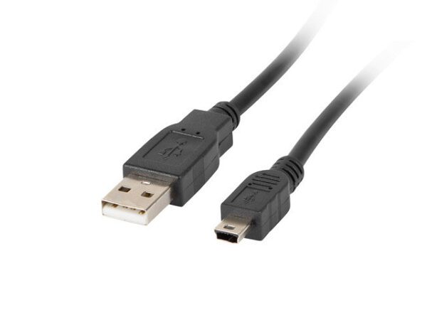 5901969413618 | P/N: CA-USBK-11CC-0018-BK | Cod. Artículo: DSP0000001257 Cable usb lanberg 2.0 macho - mini usb macho ferrita 1.8m negro