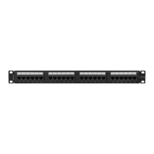 5901969428308 | P/N: PPUA-1024-B | Cod. Artículo: DSP0000019348 Patch panel lanberg 24 puertos 1u cat.6a utp 19pulgadas negro