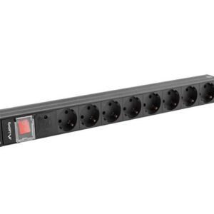 5901969429749 | P/N: PDU-08F-0200-BK | Cod. Artículo: DSP0000009513 Regleta lanberg 1u 16a rack 19 8x schuko negro 2m